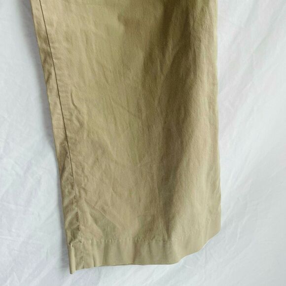 Theory Wide Leg Pants Khaki Mid Rise Stretch Lightweight Neutral Office Size 4 - Picture 5 of 10